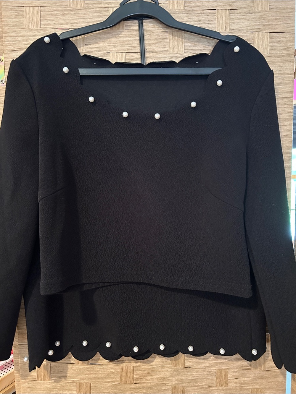 Black Top & Skirt Set